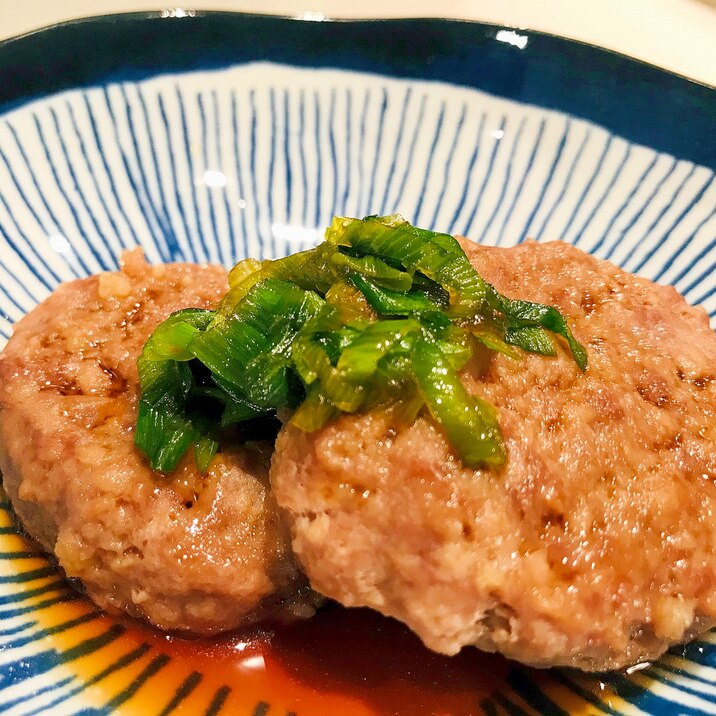 ＊蒸し焼きでふっくら♡和風ねぎソースハンバーグ＊